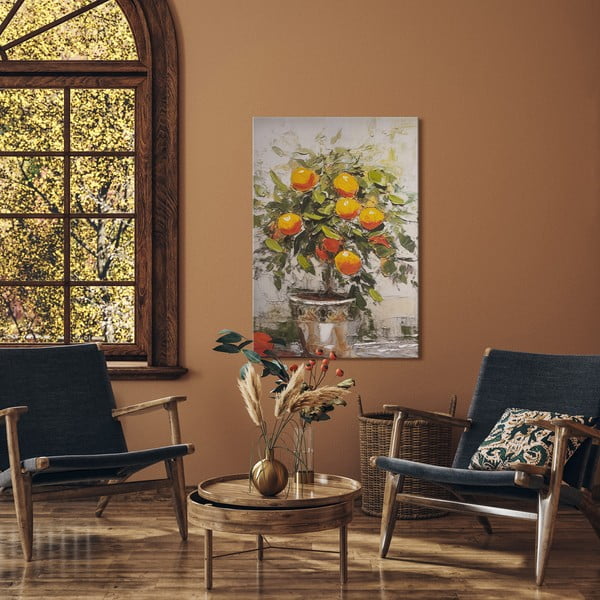Obraz s ručně malovanými prvky na plátně 70x100 cm Oranges – Styler-image-1
