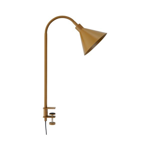 Hnědá kovová stolní lampa s ohybatelnou konstrukcí/s klipem (výška 50 cm) Flexi Torino – Ellos Home