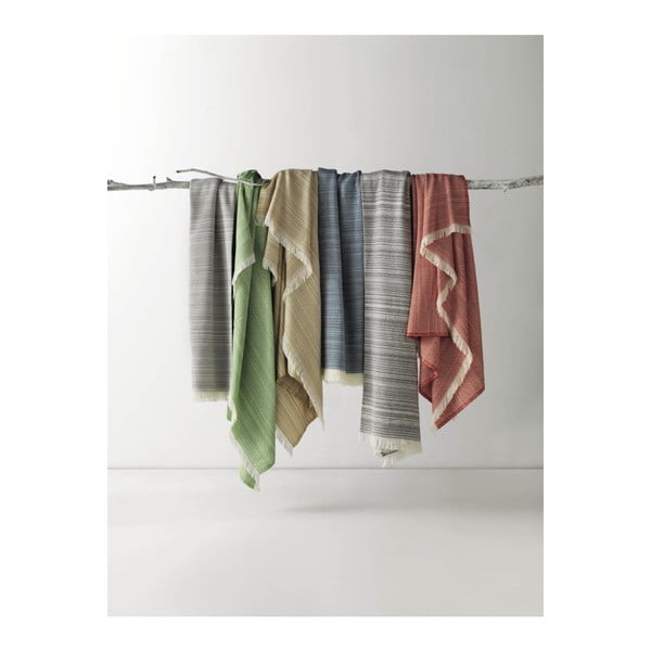 Tmavě šedý pléd s podílem bavlny Euromant Toscana, 140 x 180 cm-image-1