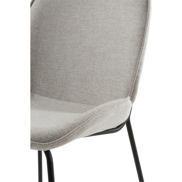 Šedá jídelní židle s kovovým podnožím Canett Hella-image-3