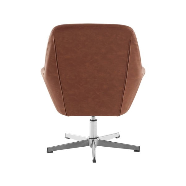 Hnědé křeslo z imitace kůže Naomi - Støraa-image-3