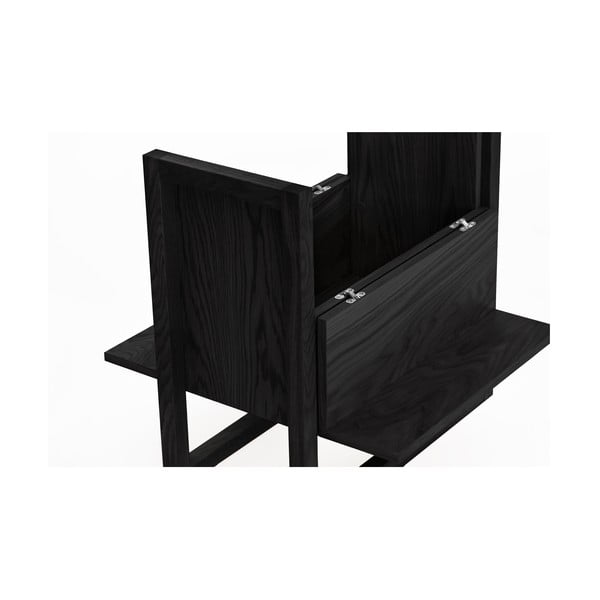 Černá vinotéka z dubového dřeva 59x60 cm NewEst - Woodman-image-4