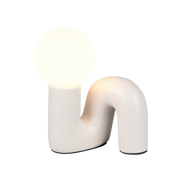 Slonovinová keramická stolní lampa (výška 21,5 cm) Quinn – Reality-image-2