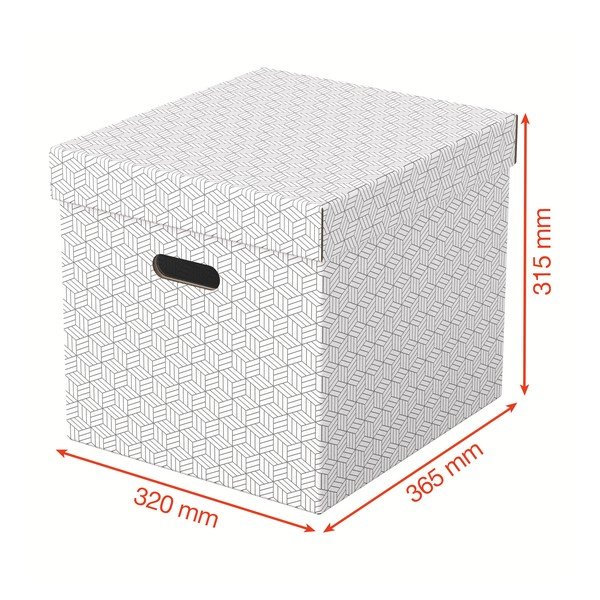 Sada 3 bílých úložných boxů Esselte Home, 32 x 36,5 cm-image-2