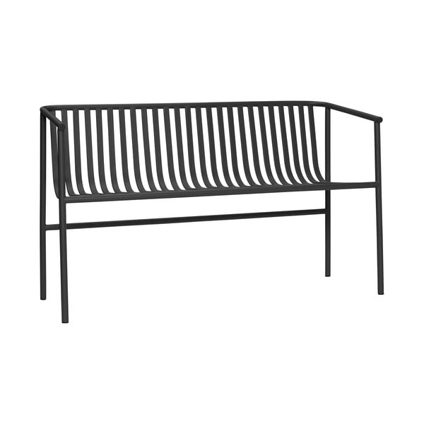 Černá kovová zahradní lavice Villa – Hübsch