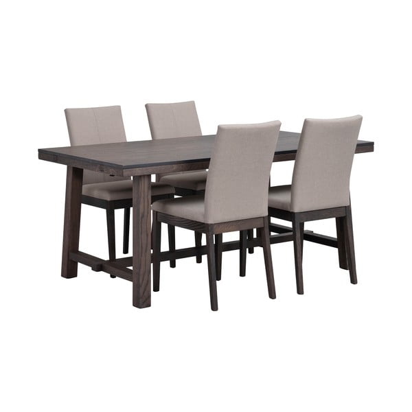 Tmavě hnědý dubový jídelní stůl Rowico Brooklyn, 170 x 95 cm-image-4