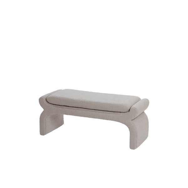 Béžová lavice z textilie bouclé Nafya – Light & Living-image-2