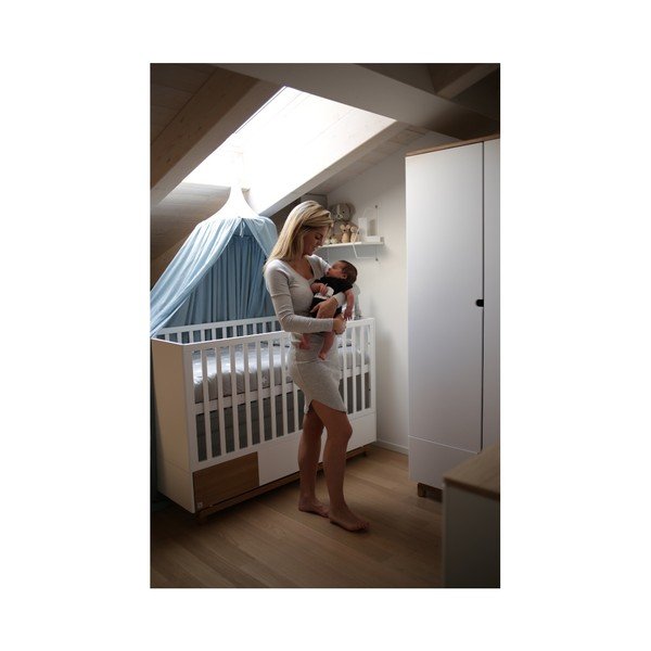 Bílá dvoudveřová šatní skříň BELLAMY Nomi-image-4