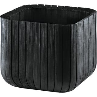 Tmavě šedý zahradní květináč Keter, 30 x 10 cm