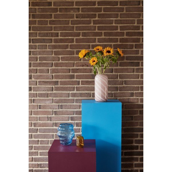 Světle modrá skleněná ručně vyrobená váza (výška 18 cm) Aurora – Hübsch-image-2