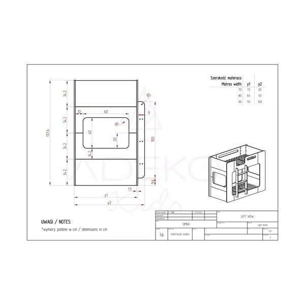Patrová dětská postel 80x200 cm Simba - Adeko-image-4