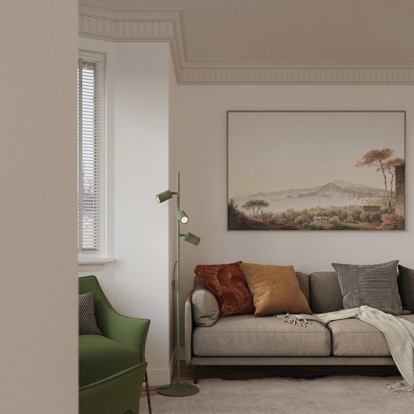 Zelená hliníková stojací lampa s ohybatelnou konstrukcí (výška 155 cm) Gleam – Sollux-image-3