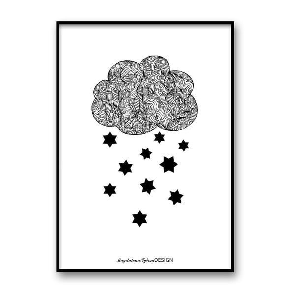 Autorský plakát Raining Stars, 30x40 cm