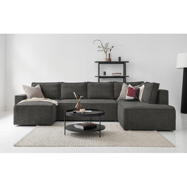 Antracitová rozkládací rohová pohovka (pravý roh) Brave Dave – Miuform-image-3