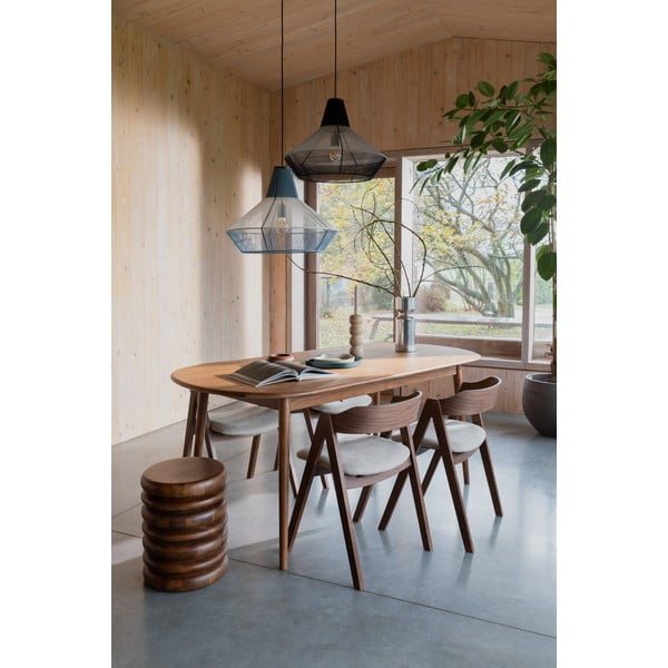 Rozkládací jídelní stůl s přídavnou deskou s deskou v dekoru ořechového dřeva 90x180 cm Twist – Zuiver-image-1