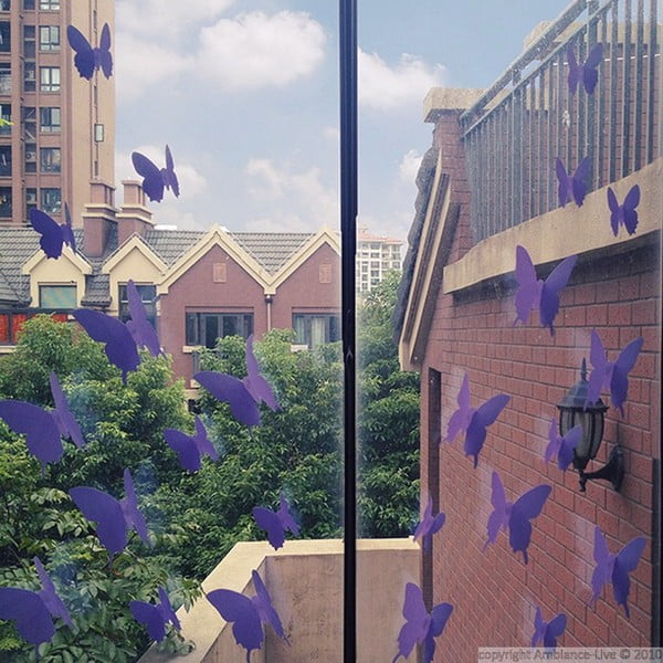 Sada 12 fialových samolepek Ambiance Butterflies-image-4