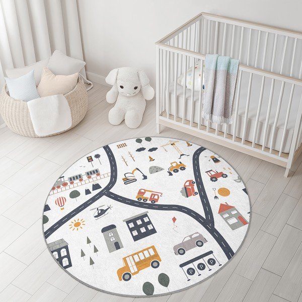 Pratelný dětský hrací koberec ø120 cm World Around Me – Mila Home-image-3