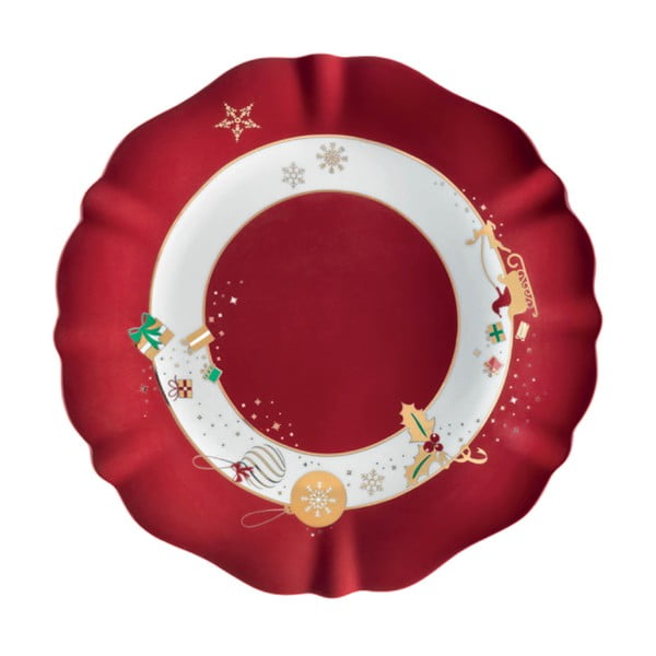 Porcelánový talíř s vánočním motivem Brandani Alleluia, ⌀ 30 cm