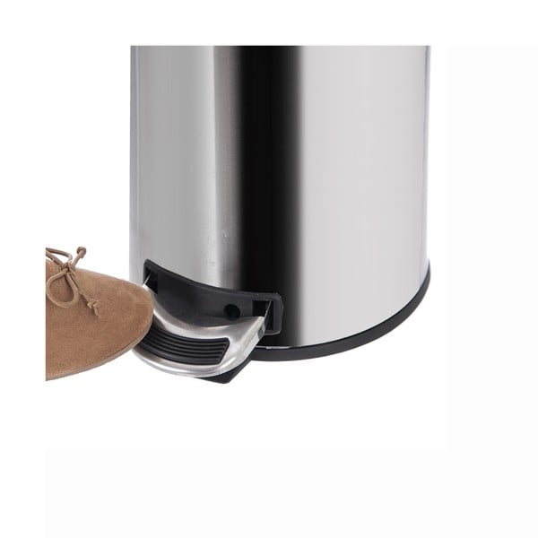 Nášlapný odpadkový koš z nerezové oceli v leskle stříbrné barvě 3 l – Orion-image-2
