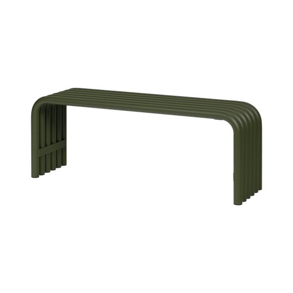 Zelená kovová zahradní lavice Nokk – noo.ma