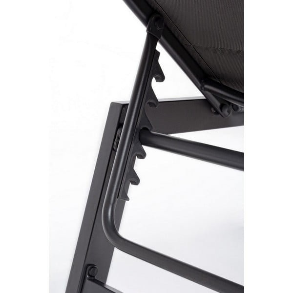 Antracitové kovové zahradní lehátko Hilde   – Bizzotto-image-3