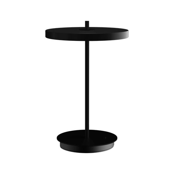 Černá kovová LED stolní lampa s kovovým stínidlem (výška 31 cm) Asteria Move – UMAGE