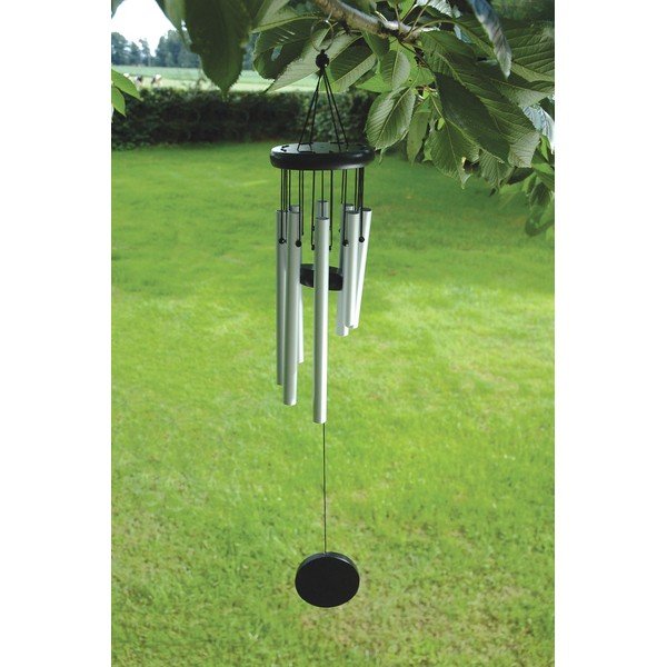 Závěsná zvonkohra ve stříbrné barvě Esschert Design, výška 56,5 cm-image-1