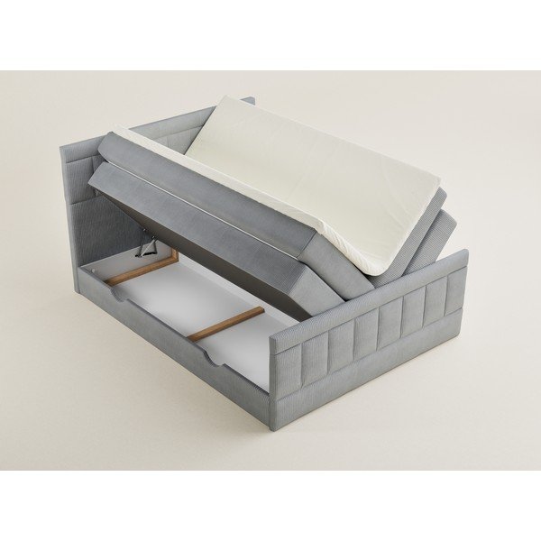Šedá boxspring postel s úložným prostorem 160x200 cm Caya – Maison de Rêve-image-3