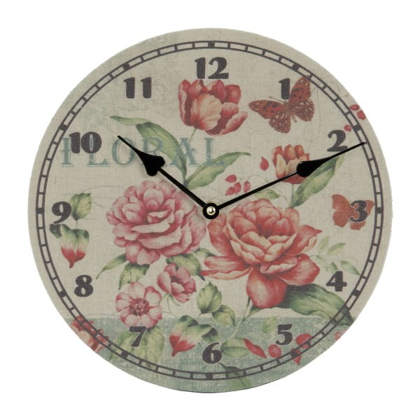 Nástěnné hodiny Floral, 29 cm