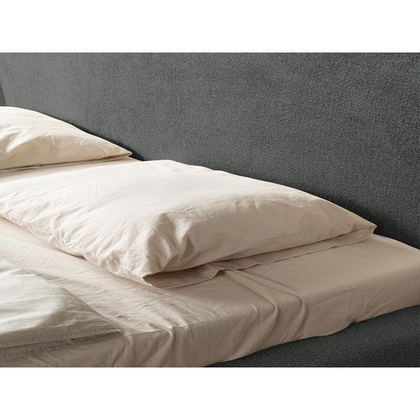 Tmavě šedá čalouněná dvoulůžková postel s roštem 140x200 cm Makana – Makamii-image-1