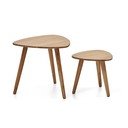 Odkládací stolky v sadě 2 ks z masivu akácie 60x61 cm Duvani – Kave Home