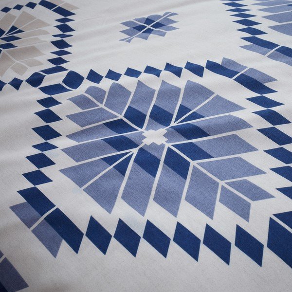 Bílo-modré povlečení 200x135 cm Navajo - Catherine Lansfield-image-4