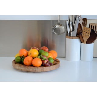 Mísa na ovoce z dubového dřeva Wireworks Geo, Ø 36 cm