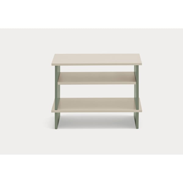 Zeleno-krémový noční stolek s poličkami Inari – Teulat-image-2