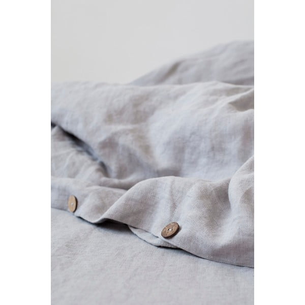 Světle šedý lněný povlak na peřinu Linen Tales, 200 x 220 cm-image-2
