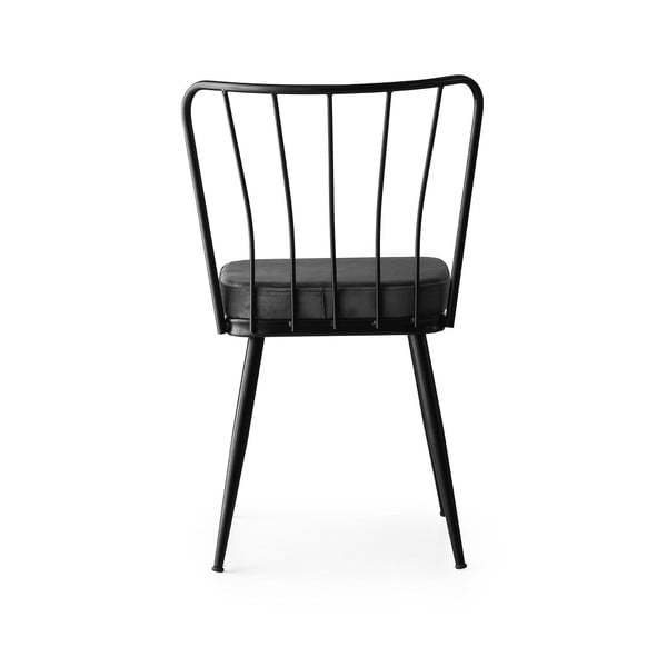 Antracitové kovové jídelní židle v sadě 2 ks Yildiz – Kalune Design-image-2