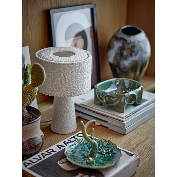 Bílá stolní lampa s textilním stínidlem (výška 30 cm) Emmie – Bloomingville-image-2