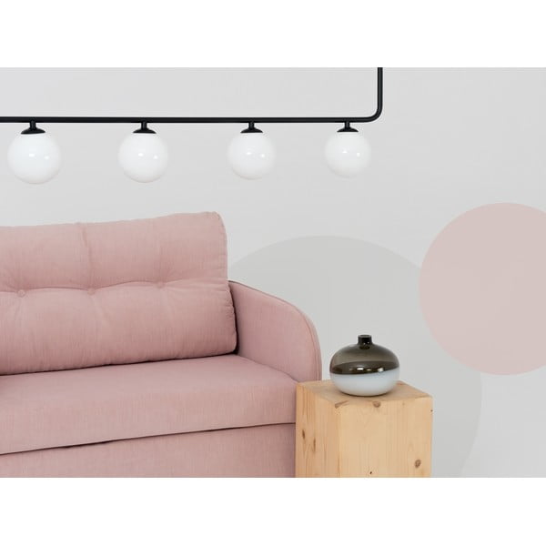 Černé závěsné svítidlo se skleněným stínítkem 142x142 cm Catkin - CustomForm-image-2