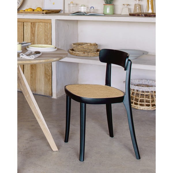 Černá jídelní židle z bukového dřeva Kave Home Romane-image-1