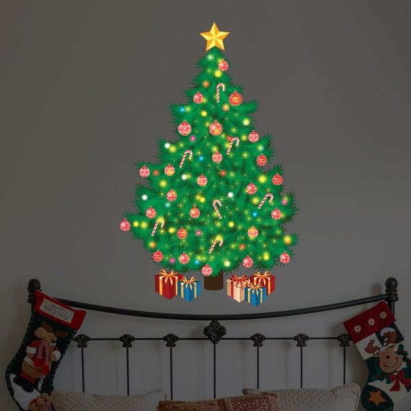 Samolepka na zeď Walplus Magic Traditional Looking Christmas Tree