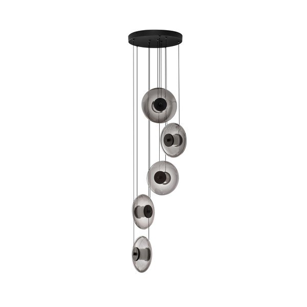 Matně černé skleněné LED stmívatelné závěsné svítidlo ø 40 cm Ballet – Nova Luce