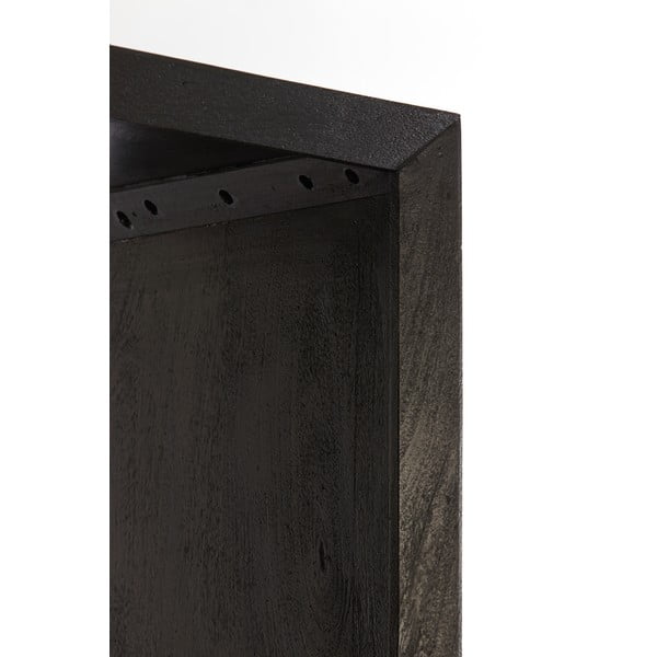 Černá knihovna z masivního dřeva 95x190 cm Sondrio – Light & Living-image-3