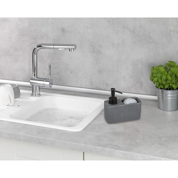 Šedý dávkovač mýdla z polyresinu 0.15 l Woya - Wenko-image-1