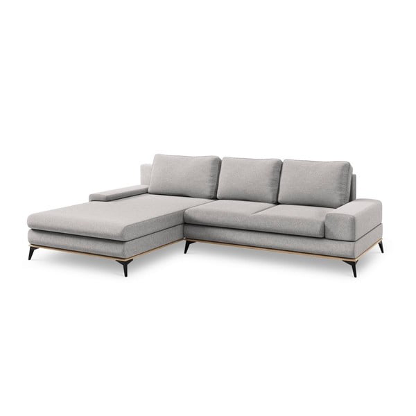 Světle šedá rozkládací rohová pohovka Windsor & Co Sofas Planet, levý roh-image-2