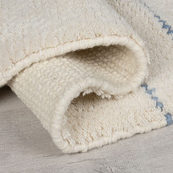 Krémový ručně tkaný vlněný koberec 200x290 cm Dottie Geometric – Flair Rugs-image-2