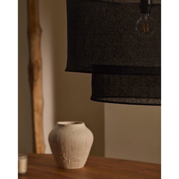 Černé stínidlo ø 60 cm Mariela – Kave Home-image-3