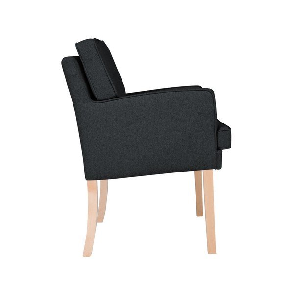 Černé křeslo s područkami  Micadoni Home Mista-image-4