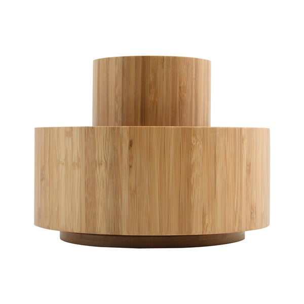 Bambusový koupelnový organizér na kosmetiku/otočný v přírodní barvě Isalys – MSV-image-3