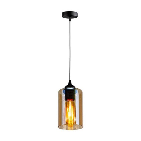 Černé závěsné svítidlo se skleněným stínidlem ø 10 cm Bistro – Candellux Lighting-image-2