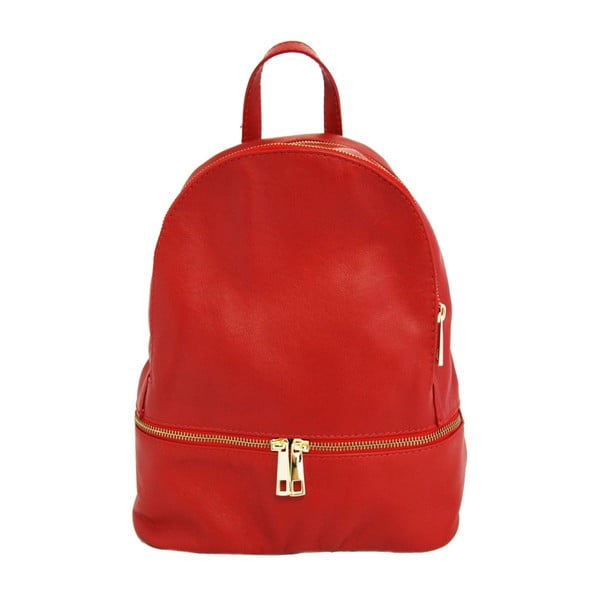 Červený kožený batoh Giusy Leandri Sofia
